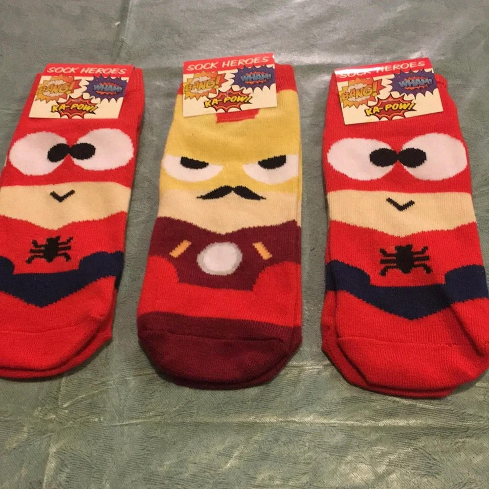 Children’s Hero Socks 3-Pair Socks NEW Size 1-8 Cute Hero Socks Kids will love